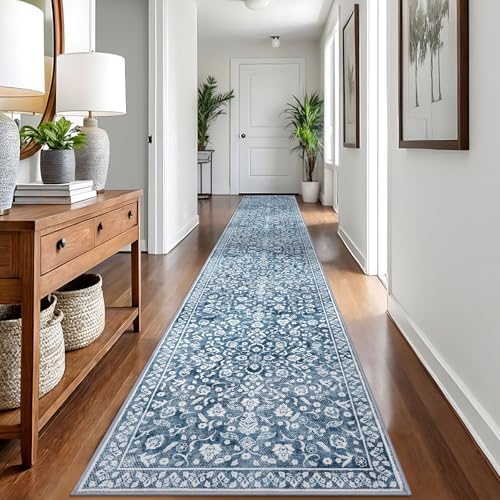 Vintage Washable Runners for Hallway 2.6x18 Runner Rug Non Slip