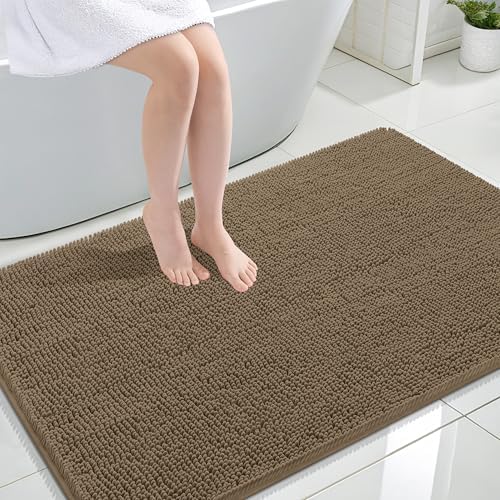 OLANLY Large Bathroom Rugs 47x32, Extra Soft Absorbent Chenille Bath Rugs