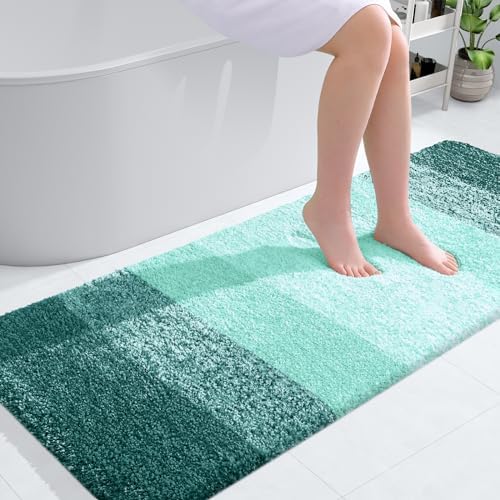 OLANLY Bathroom Runner Rug 54x24, Extra Soft Absorbent Microfiber Bath Rugs