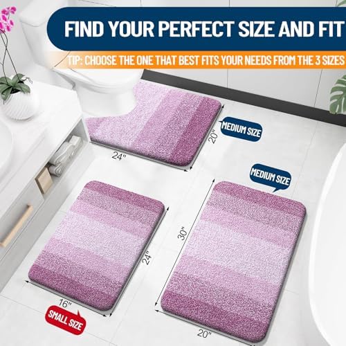 OLANLY Large Bathroom Rugs 44x32, Extra Soft Absorbent Microfiber Bath Rugs