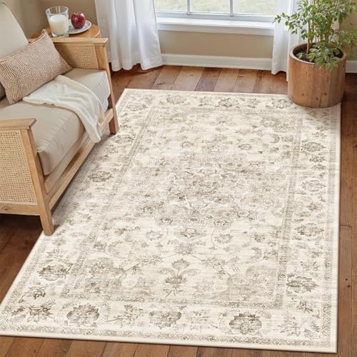 3x4 Beige Neutral Area Rug
