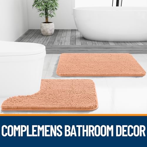 OLANLY Bathroom Rugs 30x20, Extra Soft Absorbent Chenille Bath Rugs