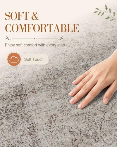 OLANLY 2x4 Washable Accent Rug Non Slip Carpet for Entryway Kitchen Bedside