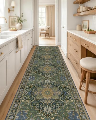 OLANLY 2x10 Washable Runner Rug, Soft Non Slip Carpet for Hallway Kitchen