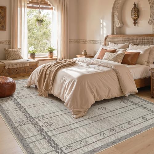 cotiled Boho 5x7 Area Rugs for Living Room: Soft Moroccan Washable Rug