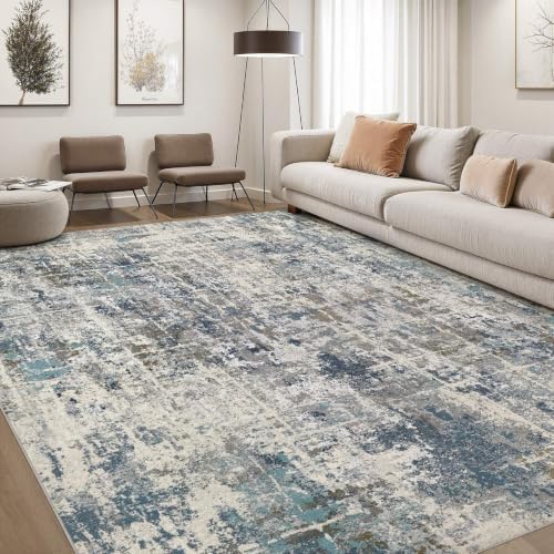 DMOYEST Area Rug Living Room Rugs 9x12 Washable Abstract Carpet