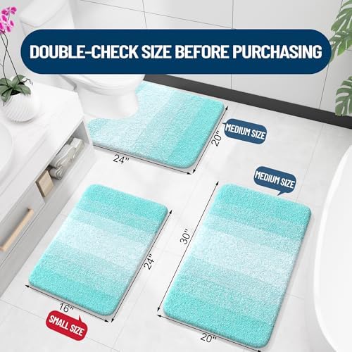 OLANLY Bathroom Runner Rug 70x24, Extra Soft Absorbent Microfiber Bath Rugs