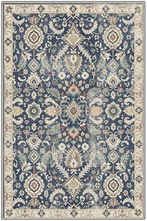 Bavni 2x3 Doormat, Vintage Floral Washable Non Slip Area Rug for Entrance
