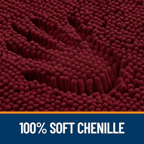 OLANLY Bathroom Runner Rugs 47x17, Extra Soft Absorbent Chenille Bath Rugs