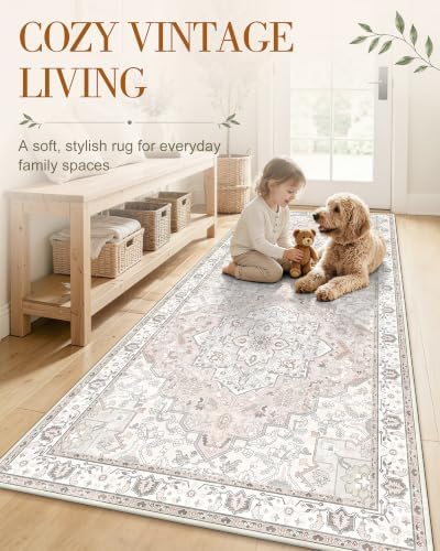 OLANLY 3x4 Washable Accent Rug, Soft Non Slip Carpet for Entryway Bedside