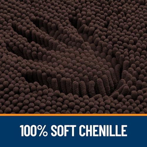 OLANLY Large Bathroom Rugs 59x35, Extra Soft Absorbent Chenille Bath Rugs