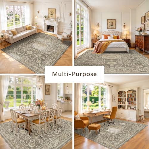 Washable Rugs 8x10 Area Rugs for Living Room,Bedroom,Dining Room Carpets