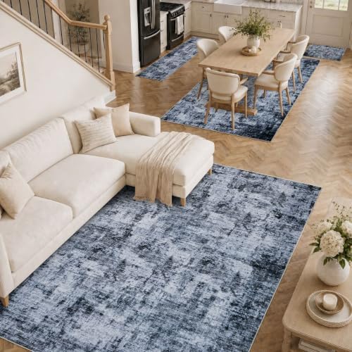 10x12 Area Rugs Washable Modern Abstract Living Room Bedroom Rug