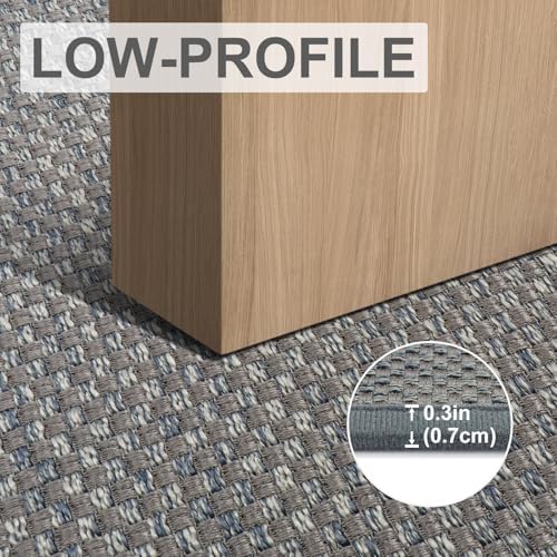 LEKEEPGO Door Mat 36"x59", Non Slip Washable Indoor Door Mat, Light Grey
