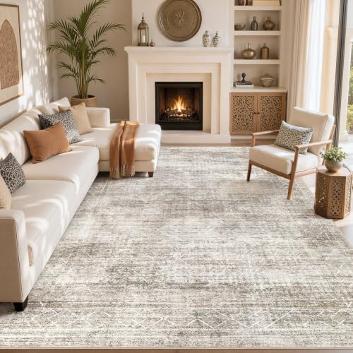 cotiled Boho 10x14 Area Rugs for Living Room: Large Moroccan Washable Rug