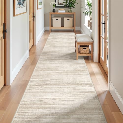 2x12 Runner Rug Non Slip,Washable Hallway Runner Rug,Brown