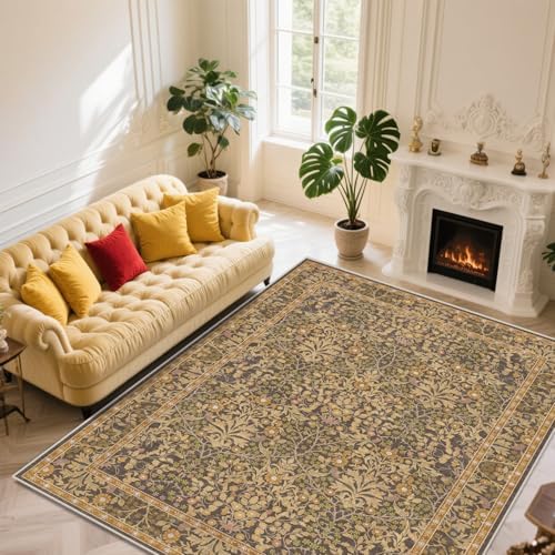 Area Rug for Living Room 10x12 Washable Soft Carpet (Goldenrod)