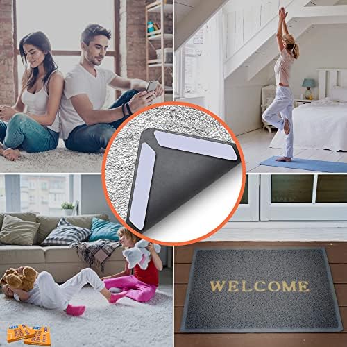 ZONGOOL 12PCS Rug Tape Non Slip Rug Pad Grippers Double Sided Carpet Tape