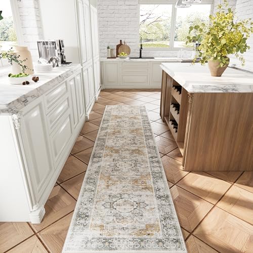 Washable Kitchen Rug Non Slip: 2'x 10' Long Floor Carpet Hallway Runner Rug