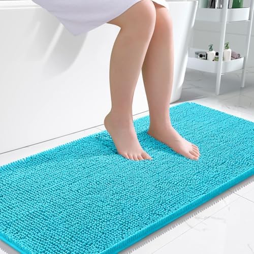 OLANLY Bathroom Runner Rugs 45x27, Extra Soft Absorbent Chenille Bath Rugs