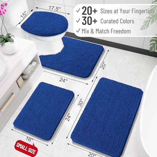 OLANLY Bathroom Runner Rugs 45x27, Extra Soft Absorbent Chenille Bath Rugs
