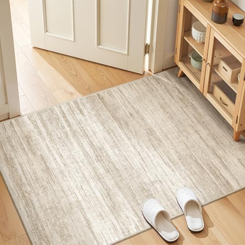 3x4 Rugs for Entryway,Washable Area Rug,Brown