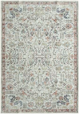 Keen Home Design Vintage Washable Area Rug, Non-Slip Low Pile, 6x9