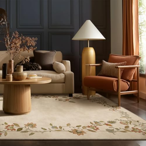 5x7 Area Rugs for Living Room: Washable Bedroom Rug Non Slip Large Carpet
