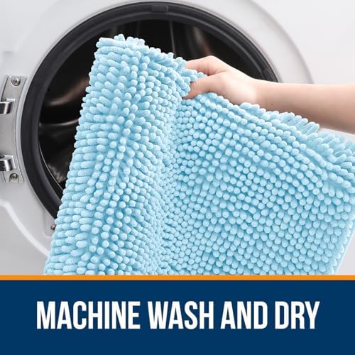 OLANLY Bathroom Runner Rugs 59x20, Extra Soft Absorbent Chenille Bath Rugs