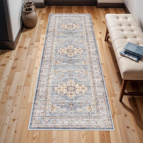 Washable Hallway Runner Rug 2x6: Non Slip Runner Rugs with Rubber Backing
