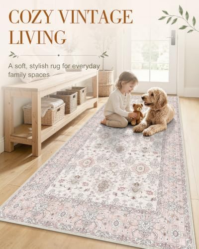 OLANLY 2x3 Washable Small Rug Non Slip Indoor Door Mat for Entryway Bedside