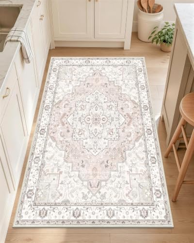OLANLY 2x4 Washable Accent Rug Non Slip Carpet for Entryway Kitchen Bedside