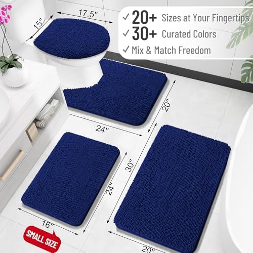 OLANLY Bathroom Rugs 35x24, Extra Soft Absorbent Chenille Bath Rugs