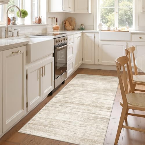 3x6 Runner Rug Non Slip,Washable Hallway Runner Rug,Brown