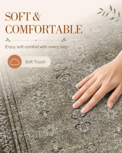 OLANLY 2x6 Washable Runner Rug, Soft Non Slip Carpet for Hallway Kitchen