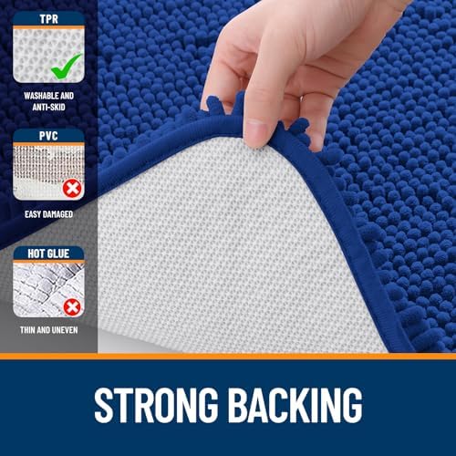 OLANLY Large Bathroom Rugs 70x46, Extra Soft Absorbent Chenille Bath Rugs