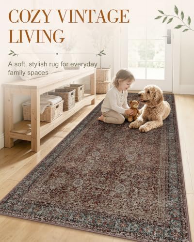 OLANLY 2x8 Washable Runner Rug, Soft Non Slip Carpet for Hallway Kitchen