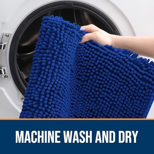 OLANLY Dog Door Mat for Muddy Paws 24x16, Super Absorbent Chenille Mud Mat
