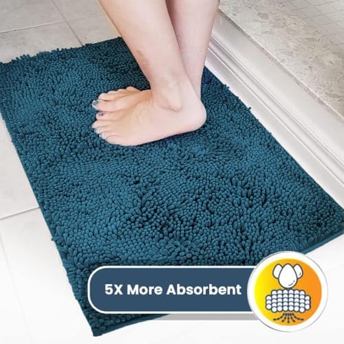 Muddy Mat® | Super Water Absorbent Door Mat Indoor, Microfiber Quick Dry Chenille Entryway Rug,Slip Resistant Front Door Mat,Indoor Mats for Entryway,Machine Washable Pet Rug, Atlantic Green 3ft x 4ft