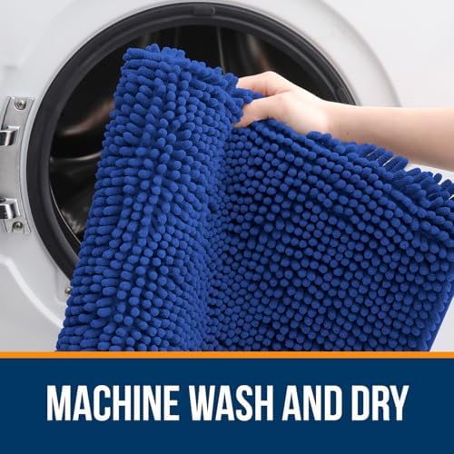 OLANLY Bathroom Runner Rugs 59x24, Extra Soft Absorbent Chenille Bath Rugs