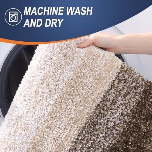 OLANLY Bathroom Runner Rug 47x17, Extra Soft Absorbent Microfiber Bath Rugs