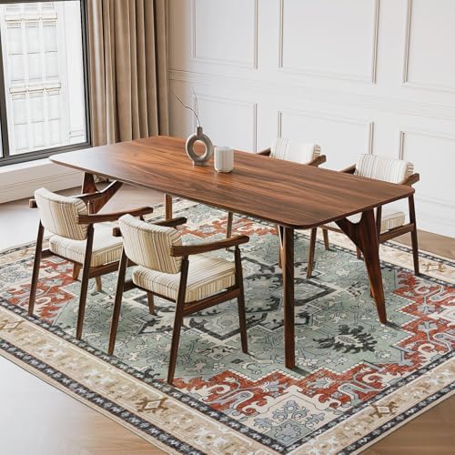 Lofus 8x10 Area Rugs for Living Room and Bedroom, Beige Washable Carpets