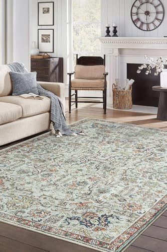Keen Home Design Vintage Washable Area Rug, Non-Slip Low Pile, 4x6