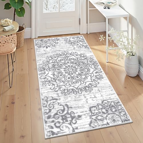 HEBE Hallway Runner Rug 2'x4', Washable Non Slip Kitchen Rug Runner