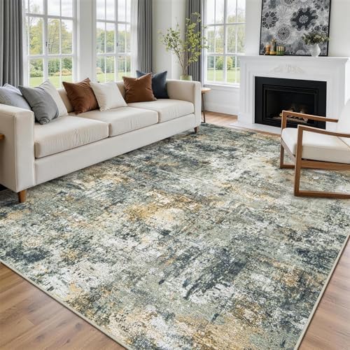 Aelenmu 10x14 Area Rugs for Living Room Washable Dining Room Multi Color