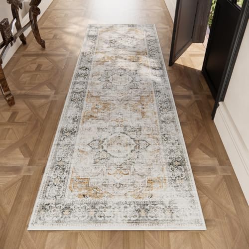 Washable Kitchen Rug Non Slip: 2'x 10' Long Floor Carpet Hallway Runner Rug