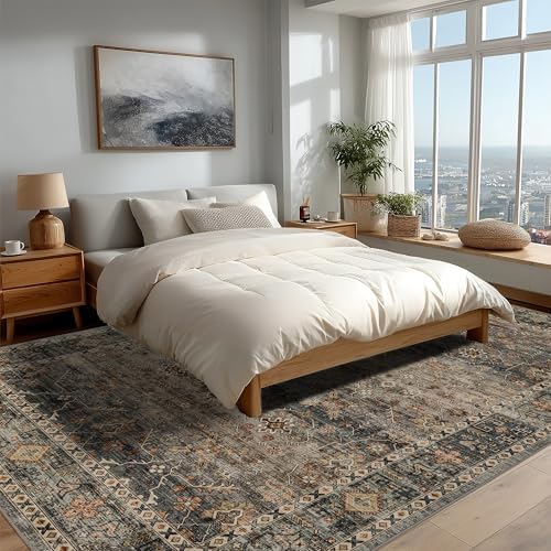 Ruaruarug Washable Area Rug 8×10 for Living Room, Ultra Soft, Camel