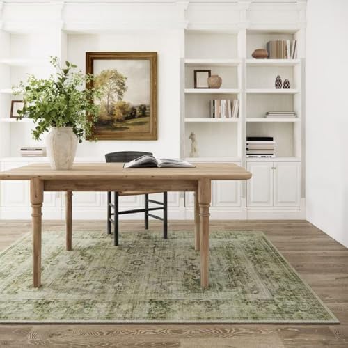 3x5 Washable Area Rug for Bedroom: Entryway Rug Non Slip Small Throw Carpet