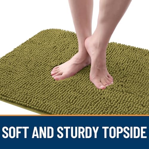 OLANLY Dog Door Mat for Muddy Paws 47x20, Super Absorbent Chenille Mud Mat