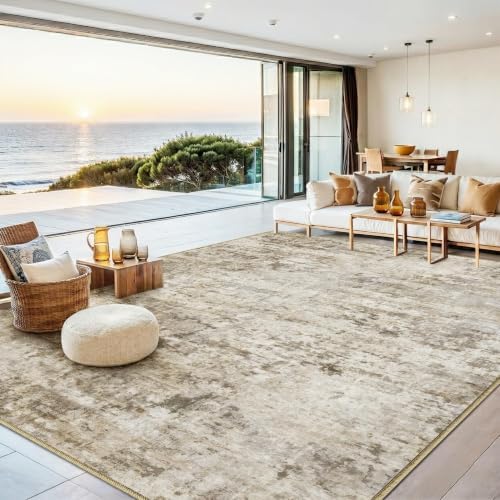 8x10 Area Rugs Washable Abstract Rug for Living Room Bedroom